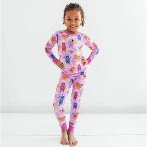 NIB/NWT Little Sleepies Pink Sleepy Heroes 2 Piece Bamboo PJ Set 12-18 Months